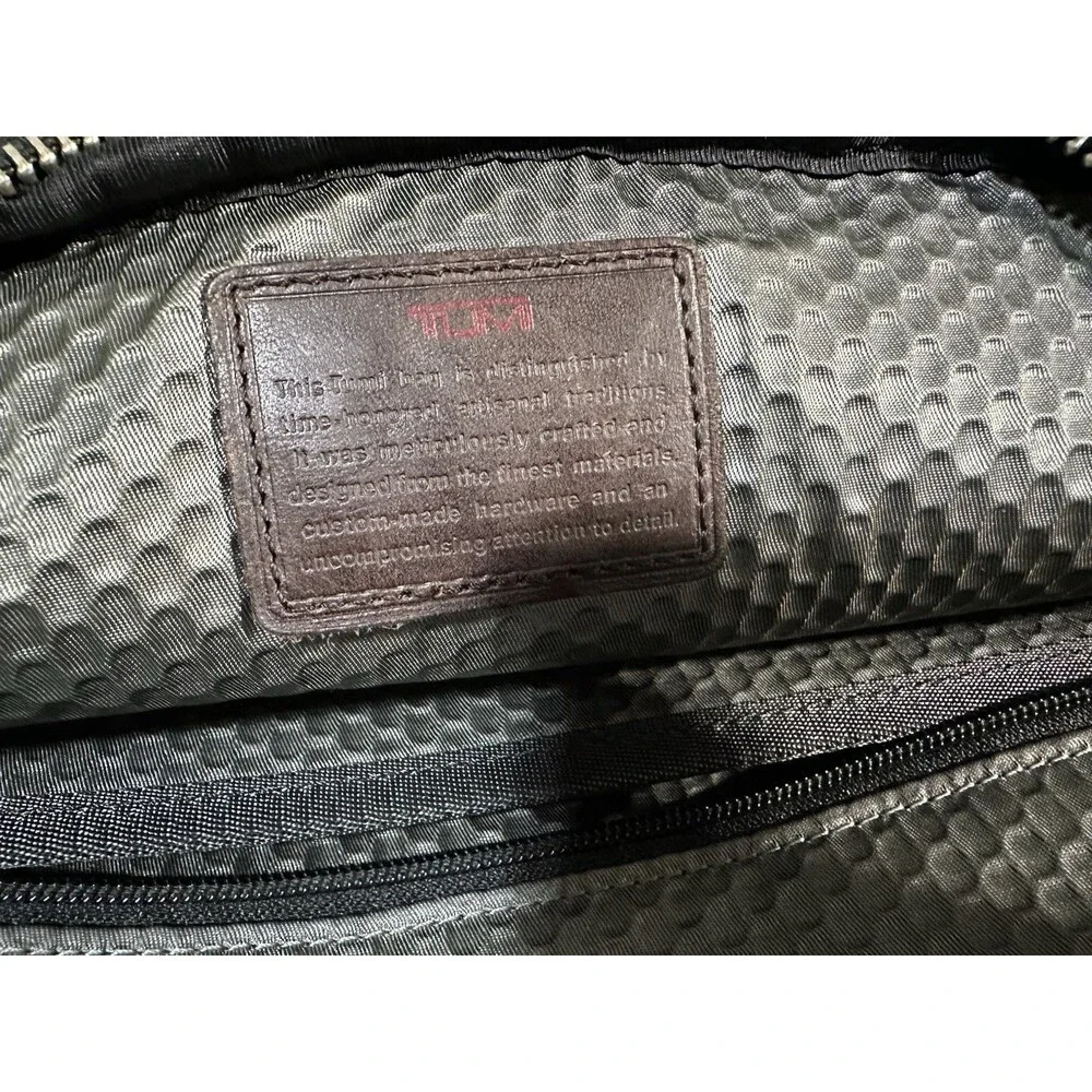 Tumi Alpha Bravo Pinckney Flap Briefcase 2WAY Hand Shoulder Bag Brown Gunmetal